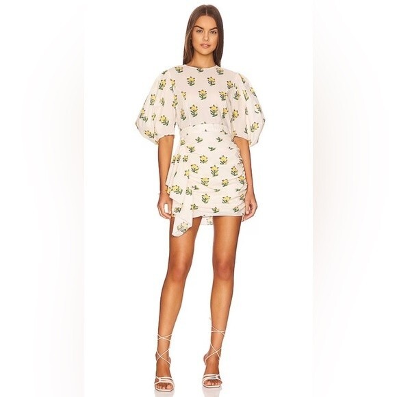 Rhode Pia Dress Marigold Flower Golden Size 10 NWT - Picture 2 of 8